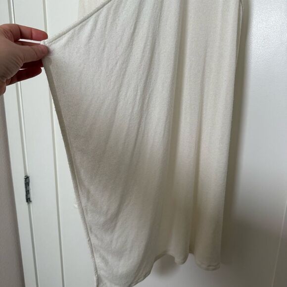 J Jill Wearever Cardigan M Cream Open Front Sleeveless Summer Beach Minimalist - Picture 4 of 11